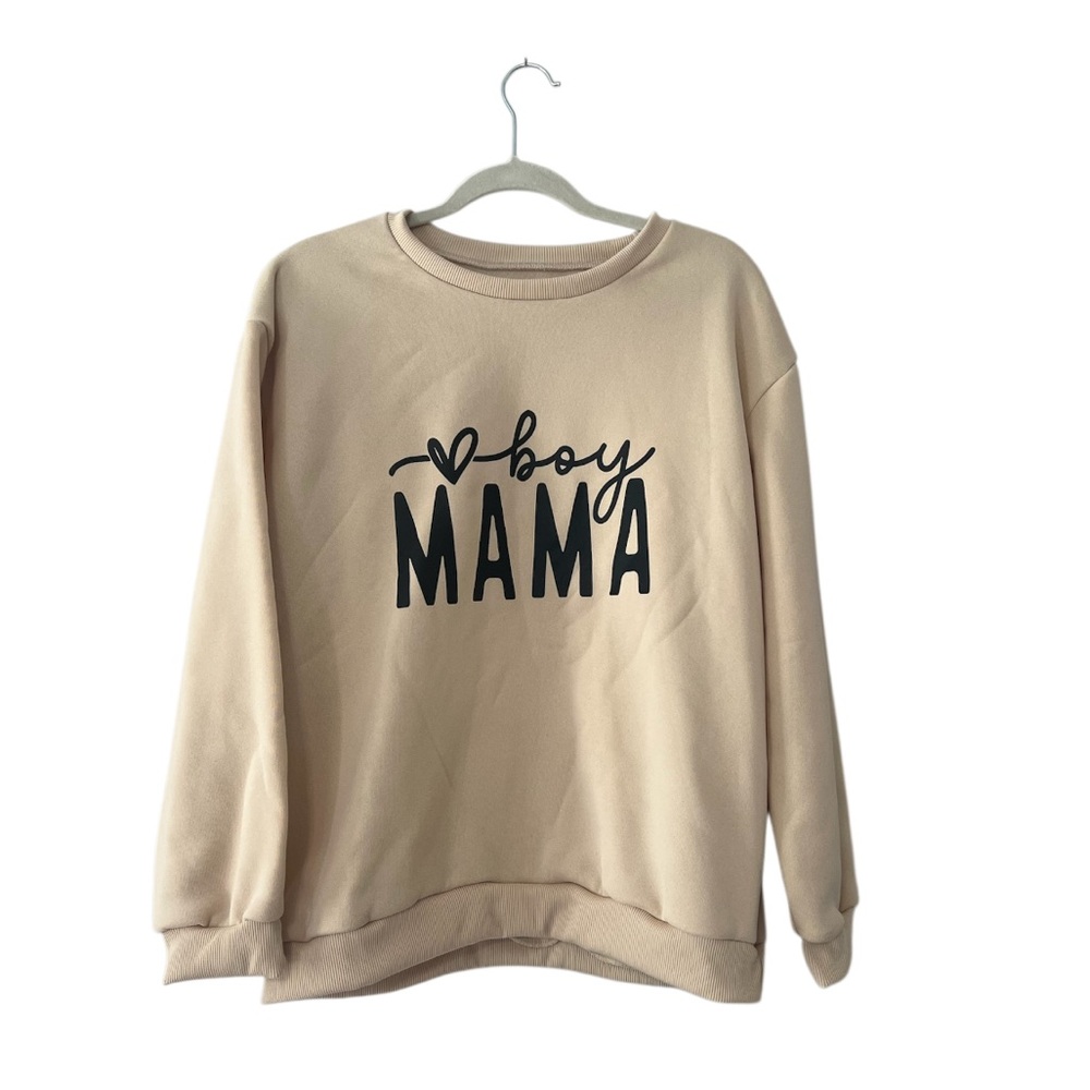 Boy Mama Cream Sweatshirt